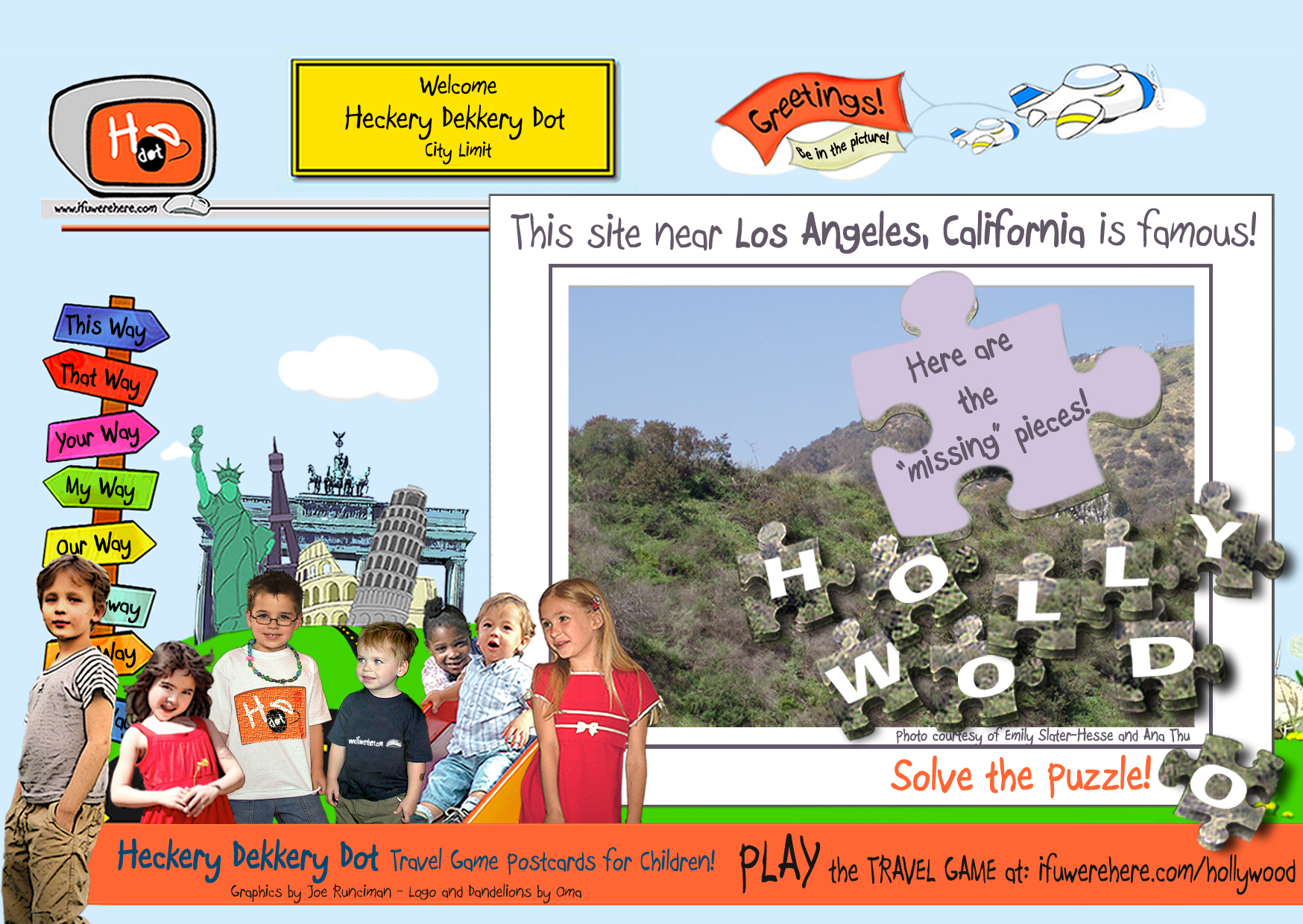 (1) This site near Los Angeles is famous!  Can you guess?